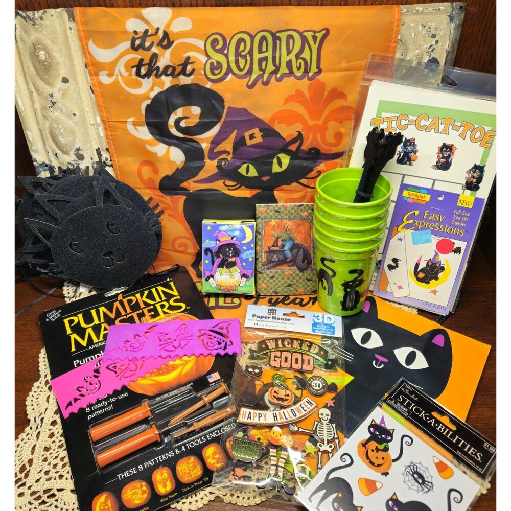 Child's Halloween Variety Fun Kit Crafts 13+ Pieces